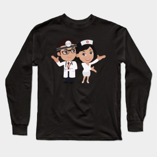 Cartoon Doctors Long Sleeve T-Shirt